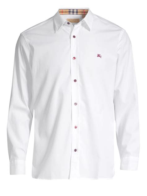 burberry button down white.